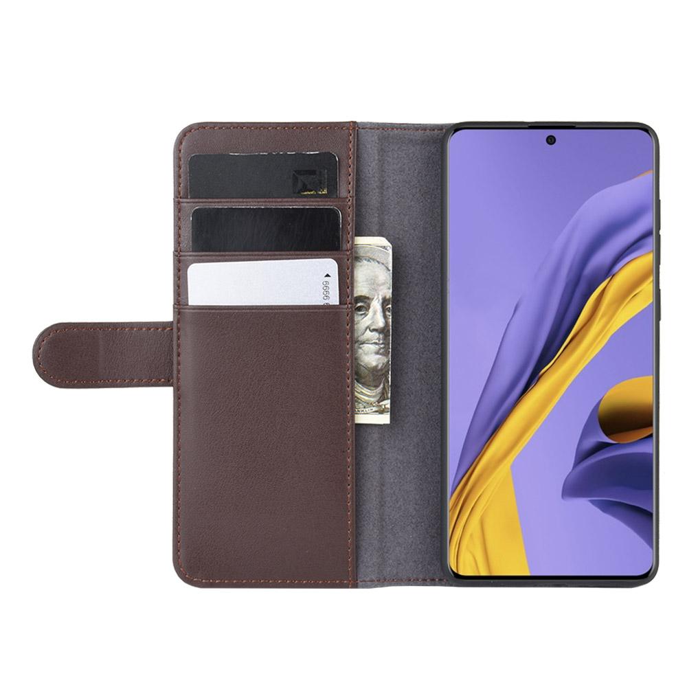 Étui en cuir veritable Samsung Galaxy A51, Marron