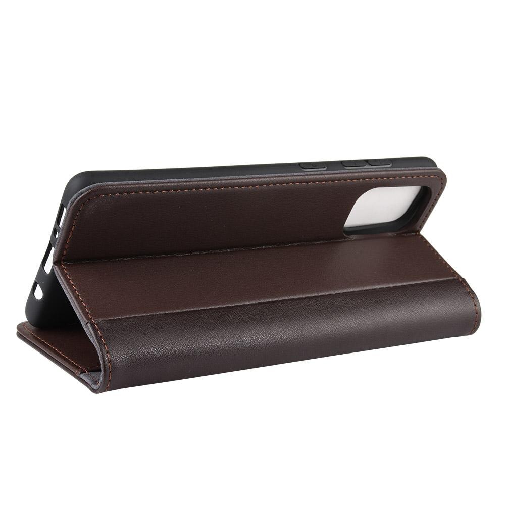 Étui en cuir veritable Samsung Galaxy A51, Marron