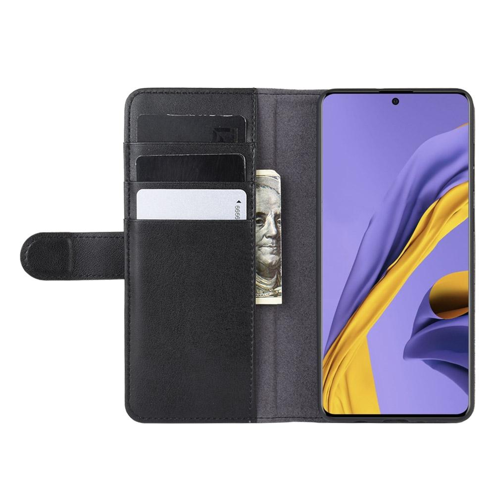 Étui en cuir veritable Samsung Galaxy A51, Noir