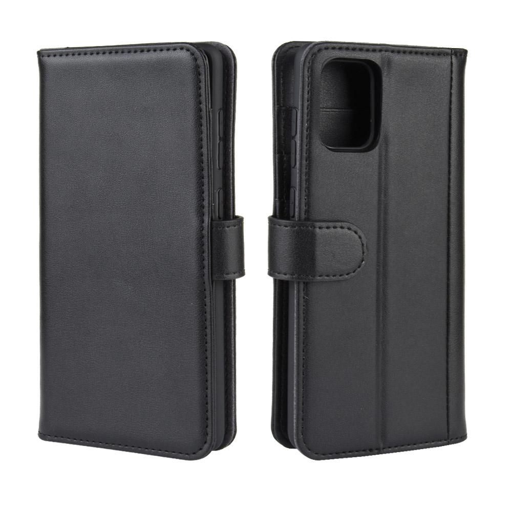 Étui en cuir veritable Samsung Galaxy A51, Noir