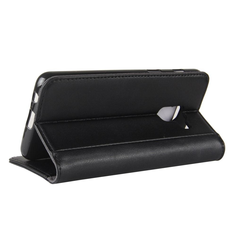 Étui en cuir veritable Samsung Galaxy A8 2018, Noir
