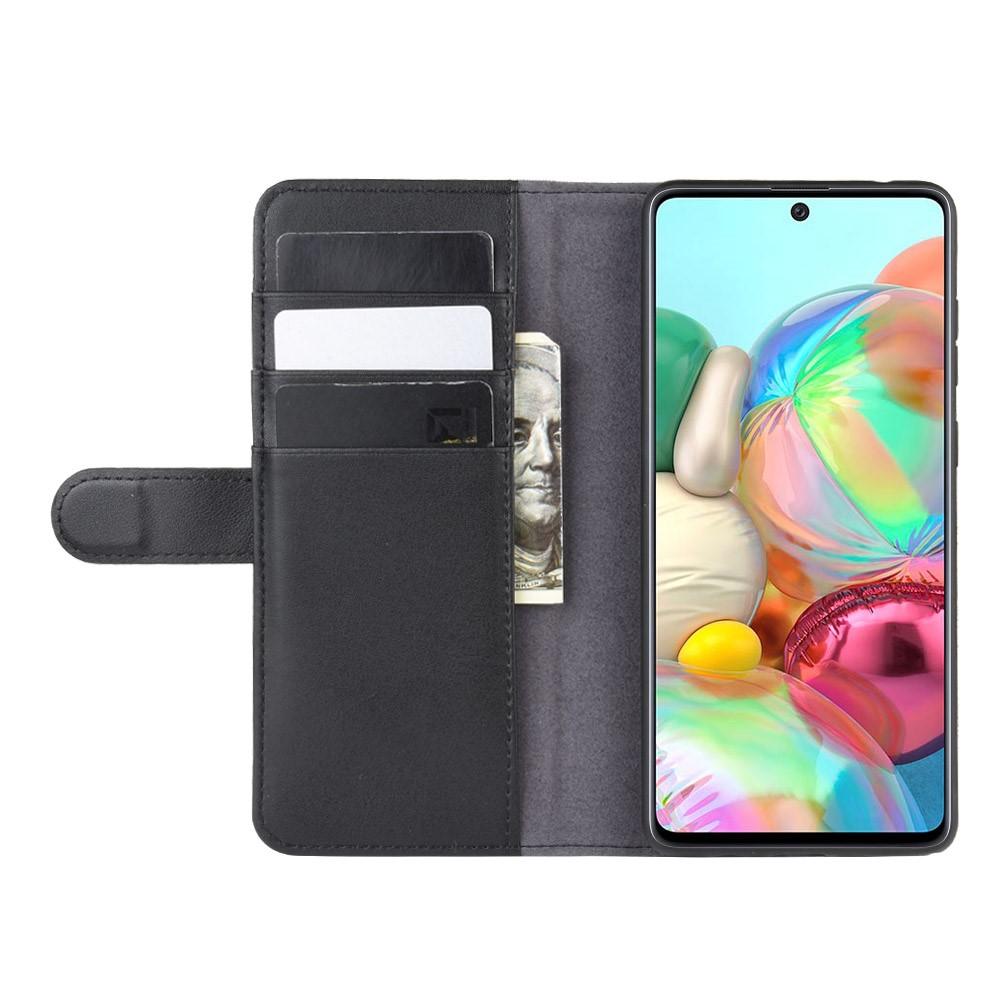 Étui en cuir veritable Samsung Galaxy Note 10 Lite, Noir