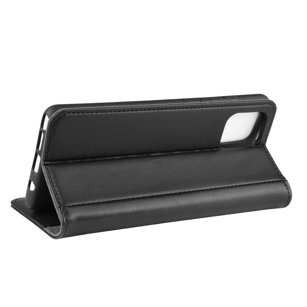 Étui en cuir veritable Samsung Galaxy Note 10 Lite, Noir