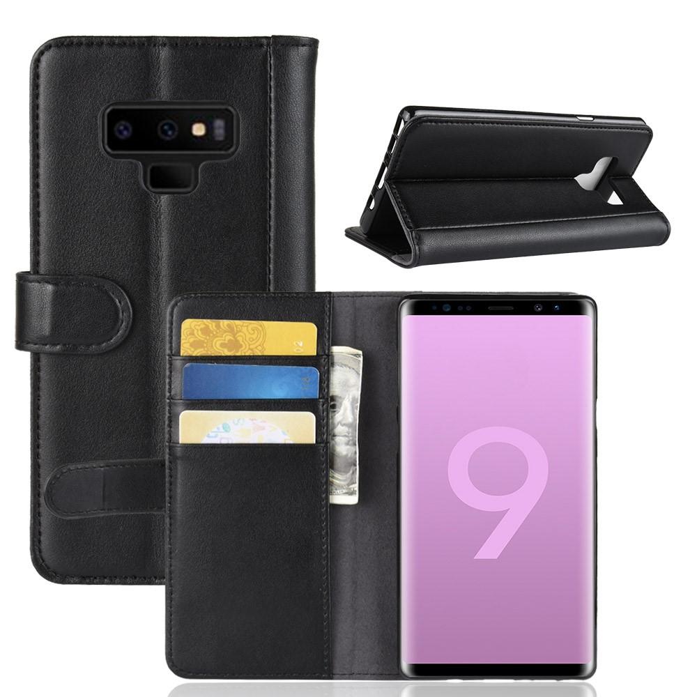 Étui en cuir veritable Samsung Galaxy Note 9, noir