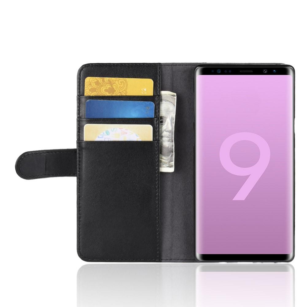 Étui en cuir veritable Samsung Galaxy Note 9, noir