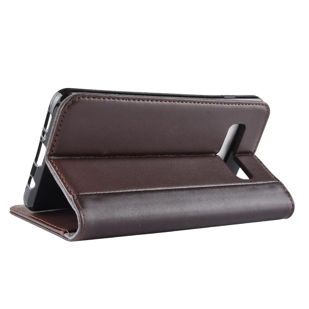 Étui en cuir veritable Samsung Galaxy S10, Marron