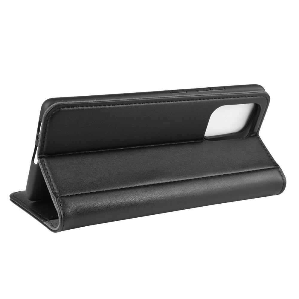 Étui en cuir veritable Samsung Galaxy S10 Lite, Noir