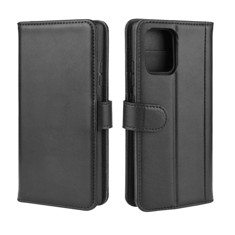 Étui en cuir veritable Samsung Galaxy S10 Lite, Noir