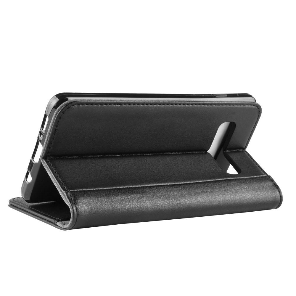 Étui en cuir veritable Samsung Galaxy S10 Plus, Noir