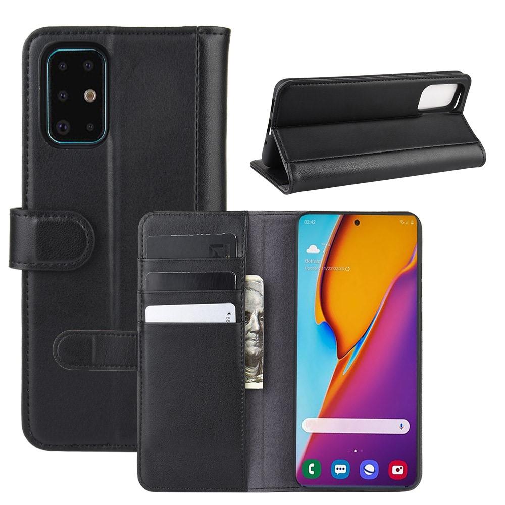 Étui en cuir veritable Samsung Galaxy S20 Plus, Noir