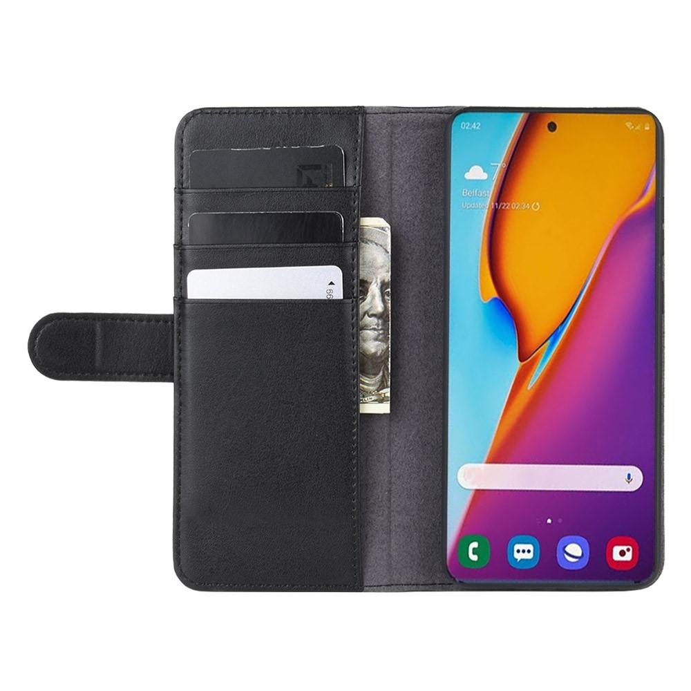 Étui en cuir veritable Samsung Galaxy S20 Plus, Noir