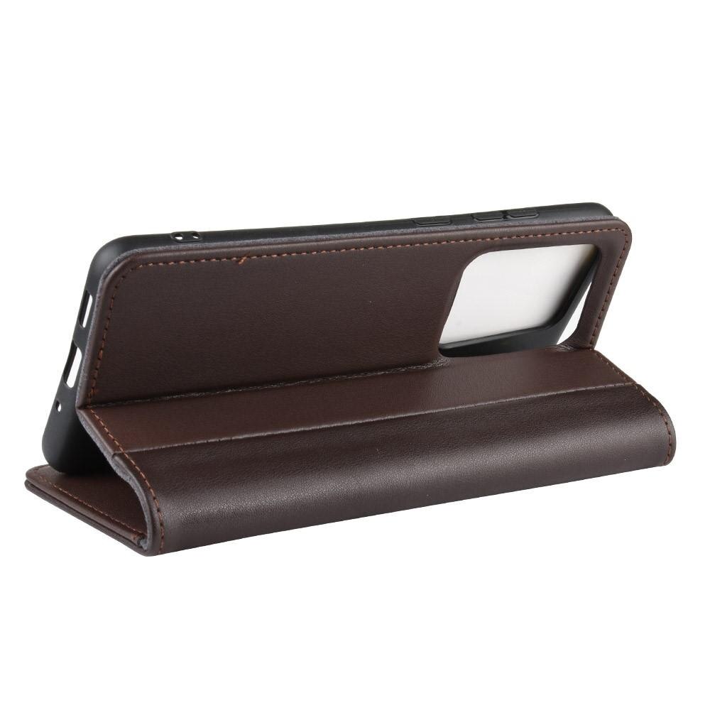 Étui en cuir veritable Samsung Galaxy S20 Ultra, Marron