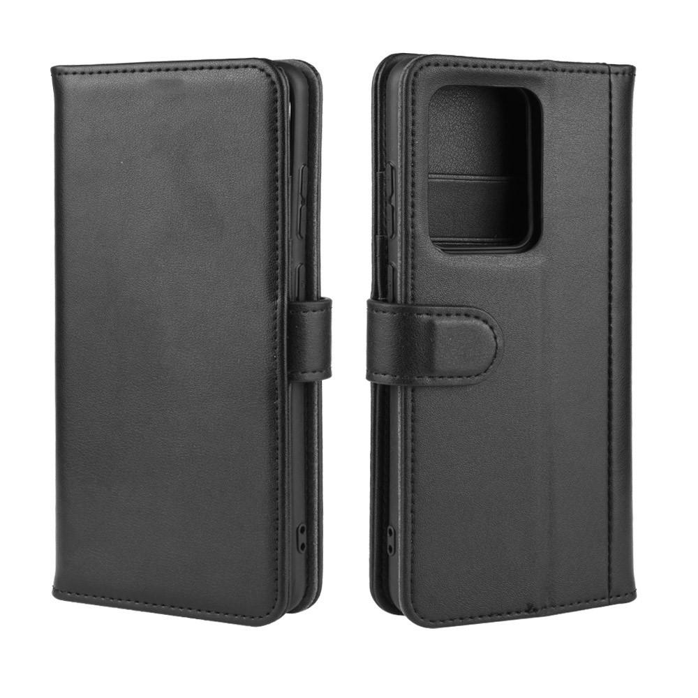Étui en cuir veritable Samsung Galaxy S20 Ultra, Noir