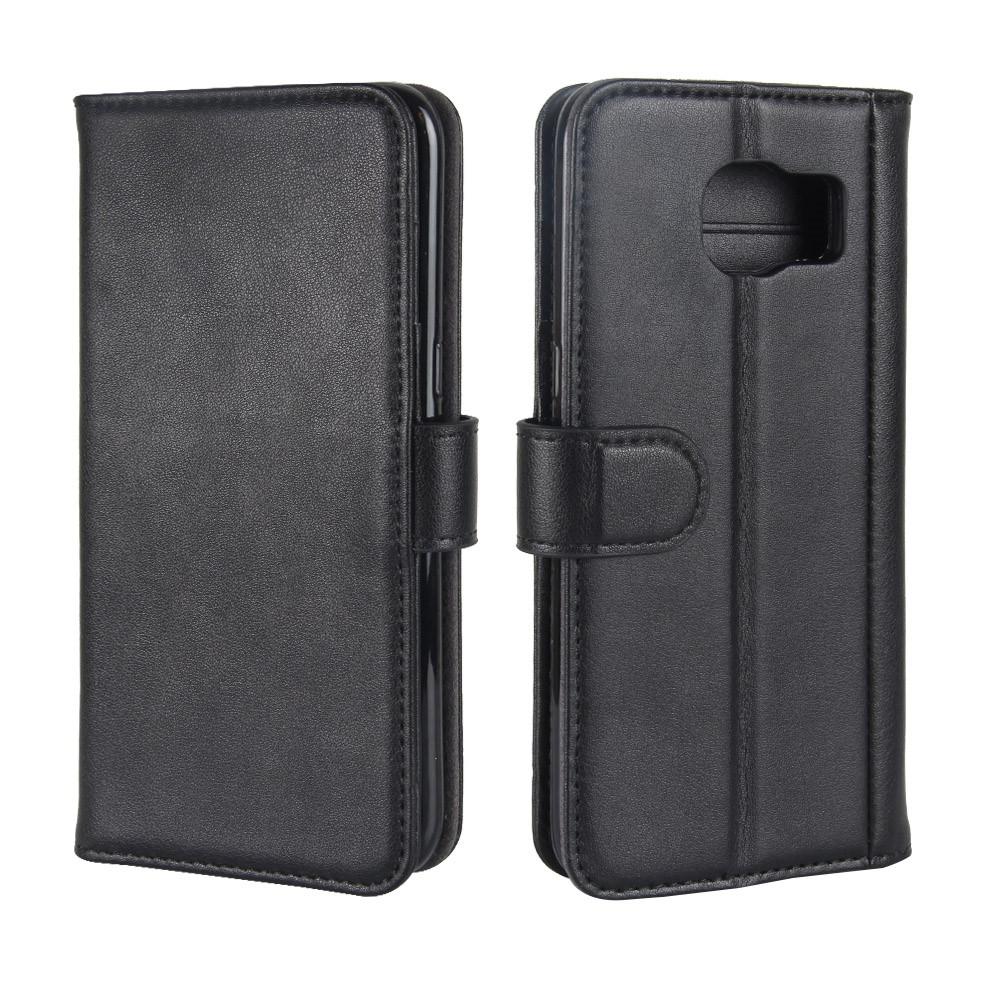 Étui en cuir veritable Samsung Galaxy S7, Noir