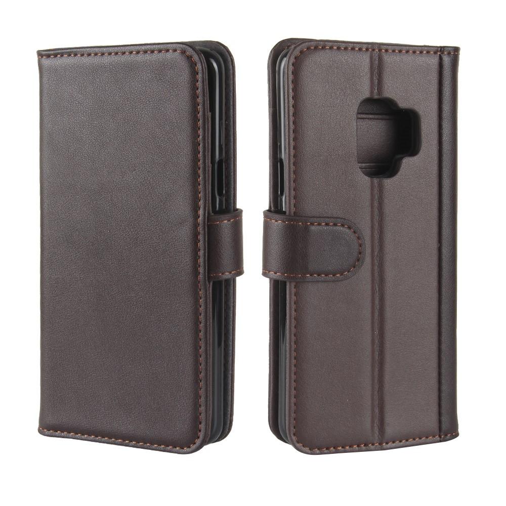 Étui en cuir veritable Samsung Galaxy S9, Marron