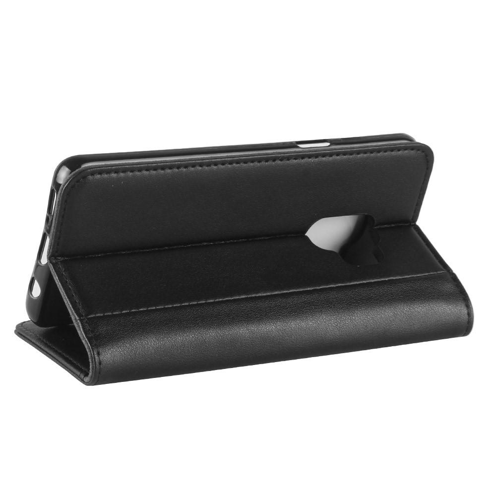 Étui en cuir veritable Samsung Galaxy S9, Noir