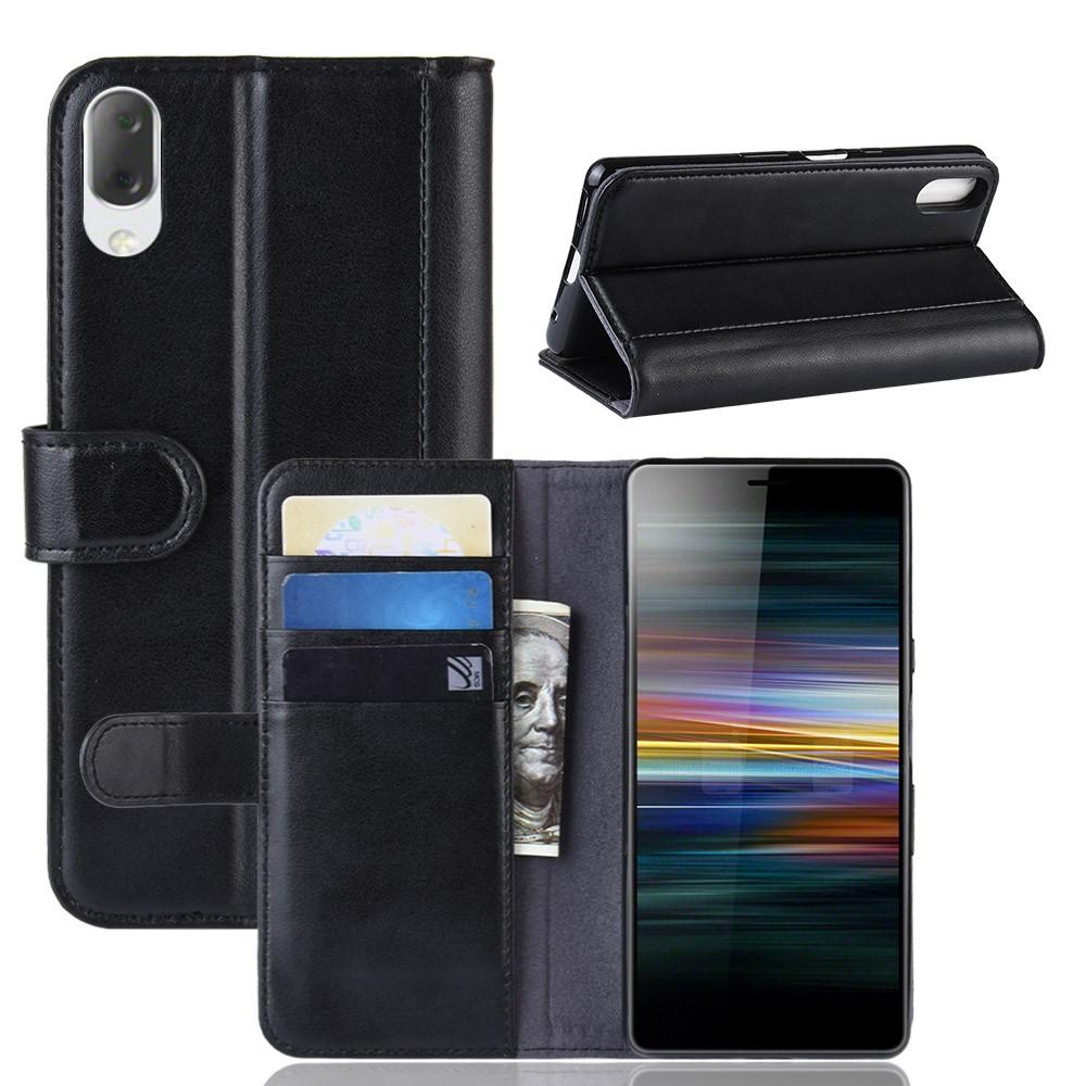 Étui en cuir veritable Sony Xperia L3, Noir