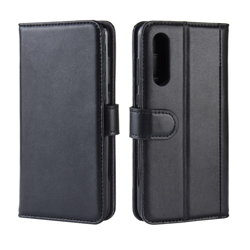 Étui en cuir veritable Xiaomi Mi 9, Noir