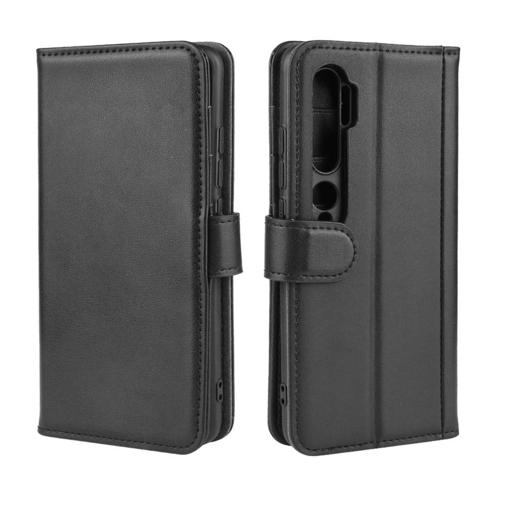 Étui en cuir veritable Xiaomi Mi Note 10/10 Pro, Noir