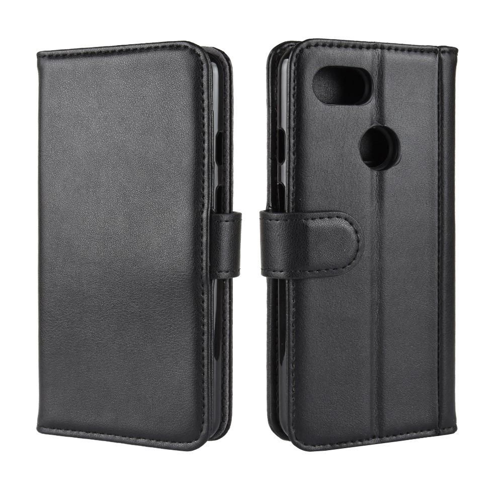 Étui en cuir veritable Google Pixel 3, Noir