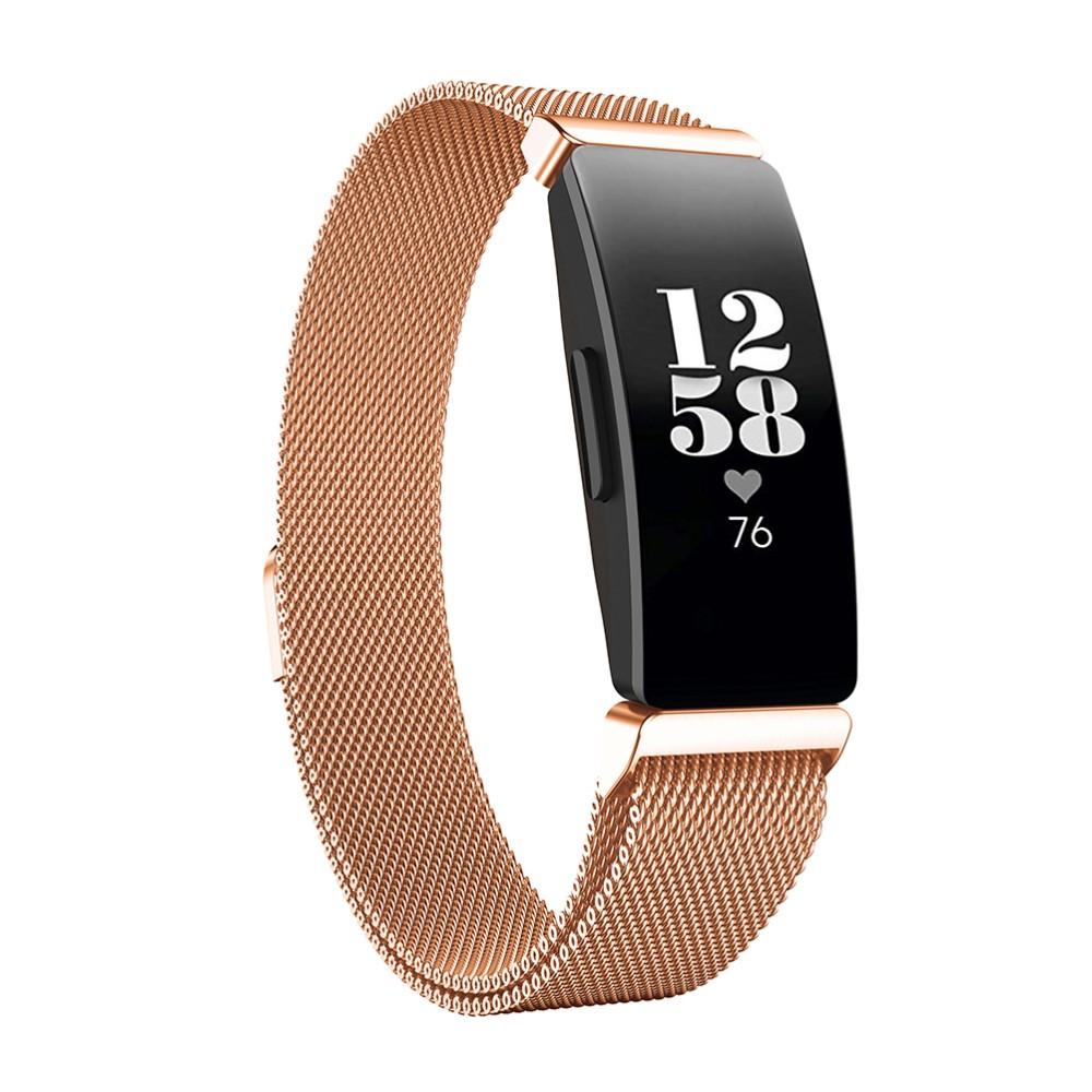 Bracelet milanais pour Fitbit Inspire/Inspire HR/Inspire 2, Or rose
