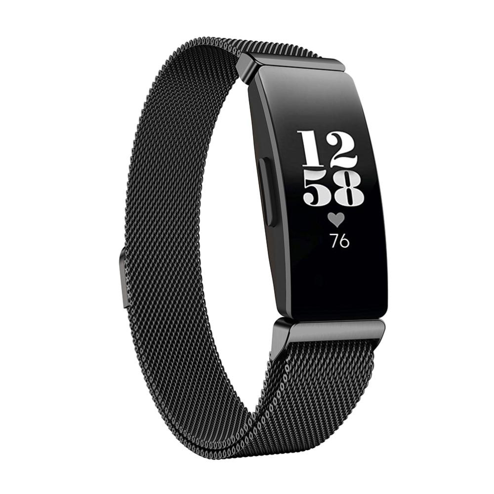 Bracelet milanais pour Fitbit Inspire/Inspire 2, noir