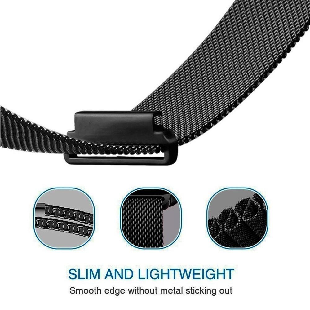 Bracelet milanais pour Huawei Watch GT/GT 2 46mm/GT 2e, noir