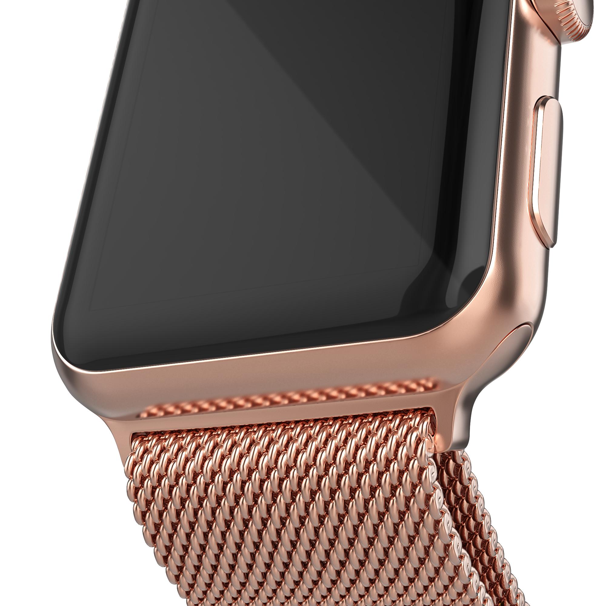 Bracelet milanais pour Apple Watch Series 8 41mm, Or rose