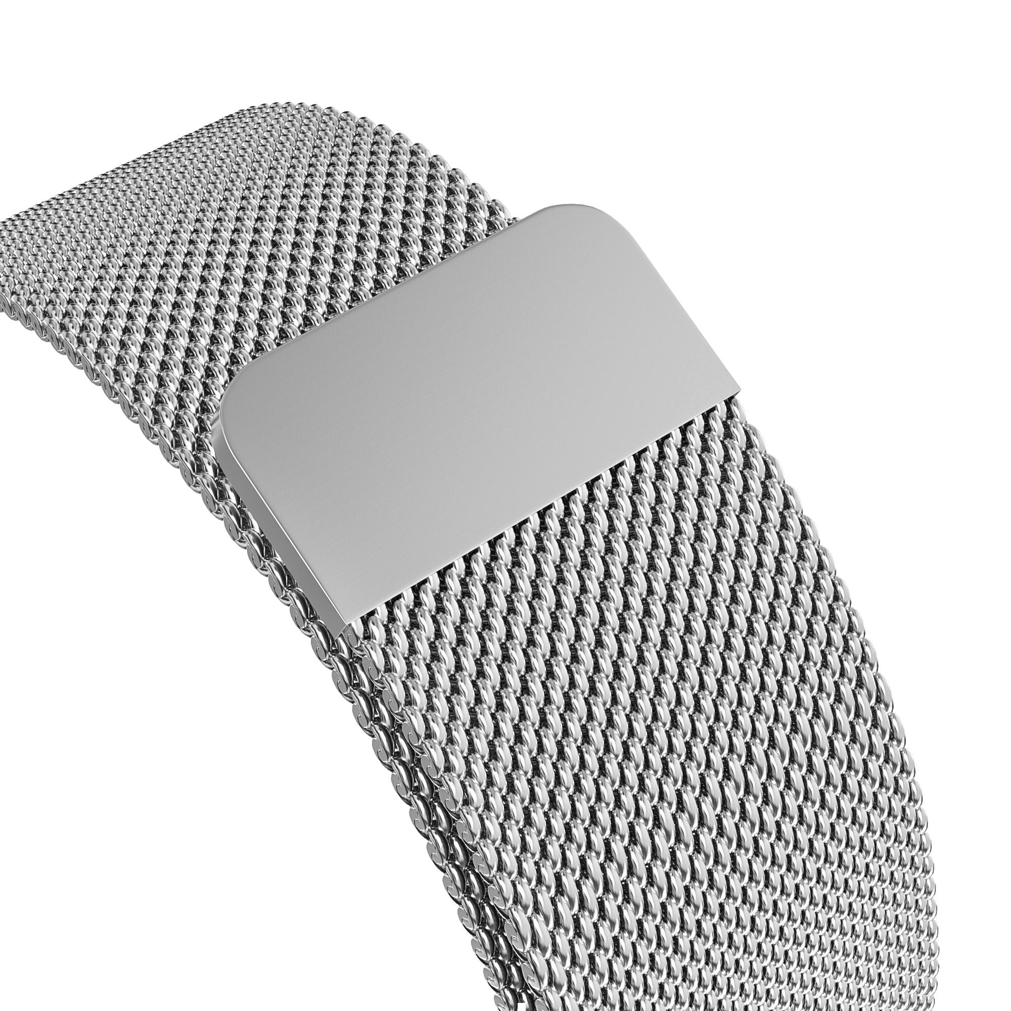 Bracelet milanais pour Apple Watch 45mm Series 7, argent