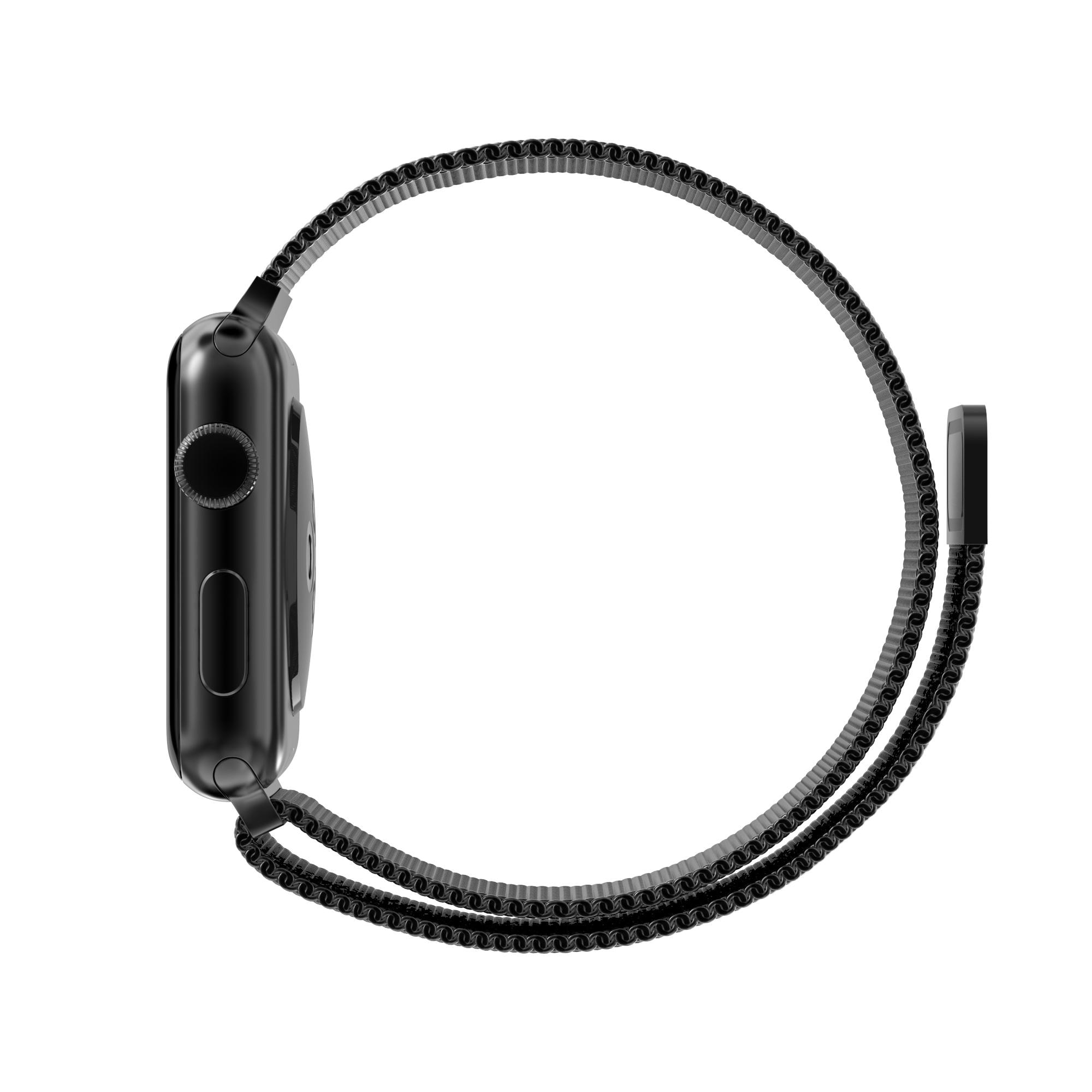 Bracelet milanais pour Apple Watch 38/40/41 mm, noir