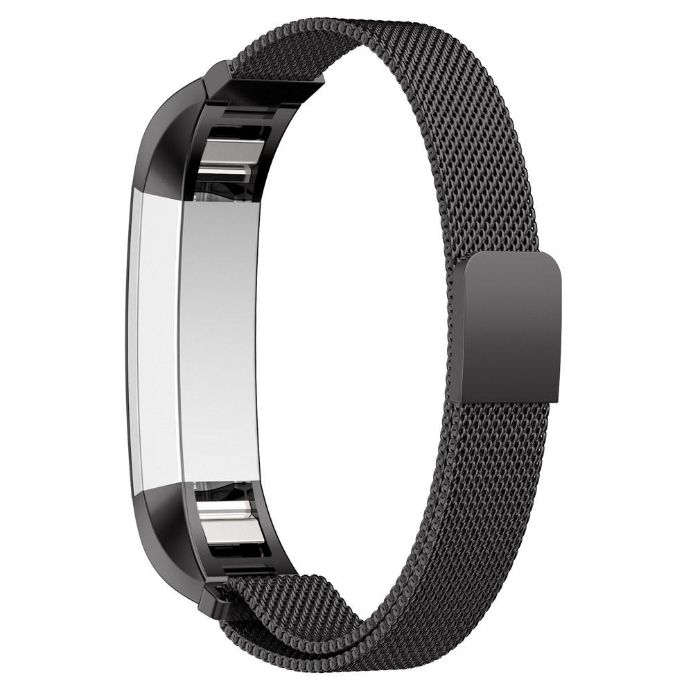 Bracelet milanais pour Fitbit Alta/Alta HR, noir