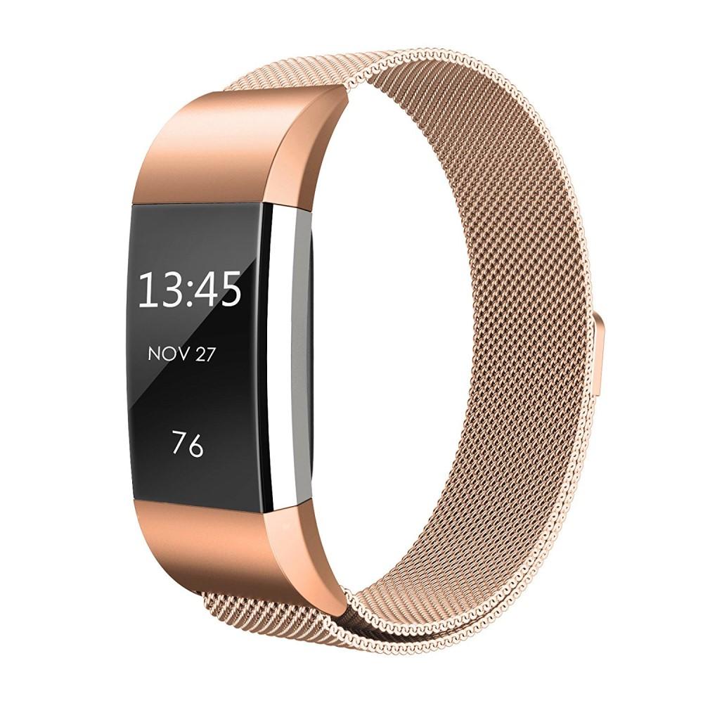 Bracelet milanais pour Fitbit Charge 2, or rose