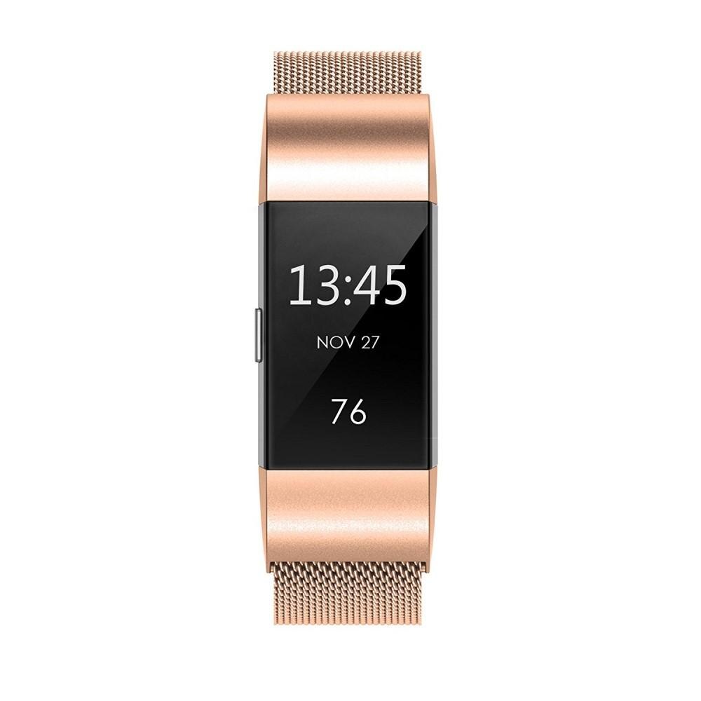 Bracelet milanais pour Fitbit Charge 2, or rose