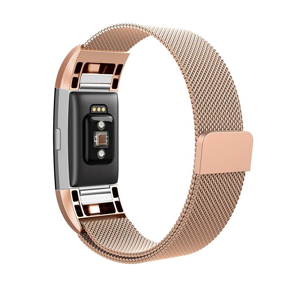Bracelet milanais pour Fitbit Charge 2, or rose