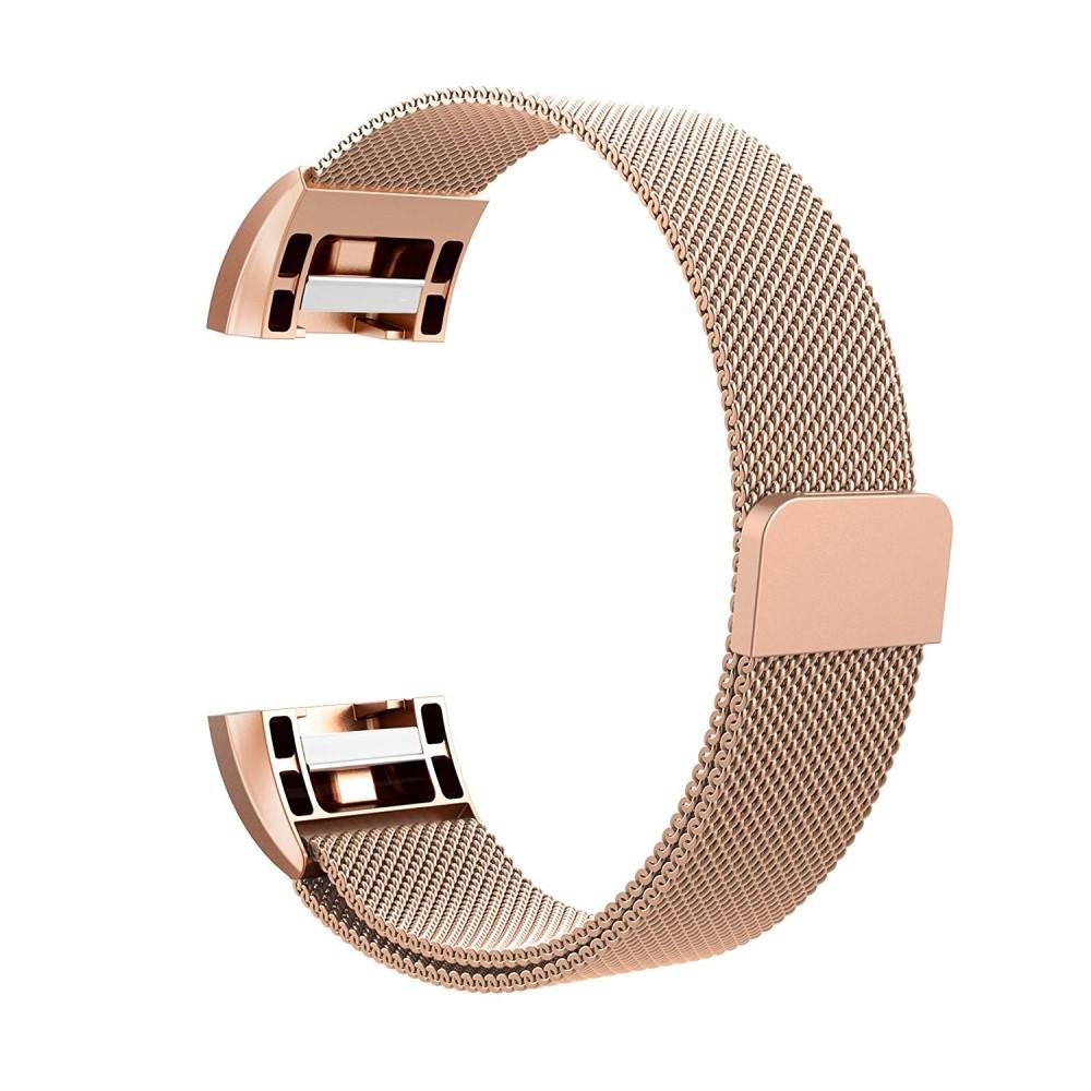 Bracelet milanais pour Fitbit Charge 2, or rose