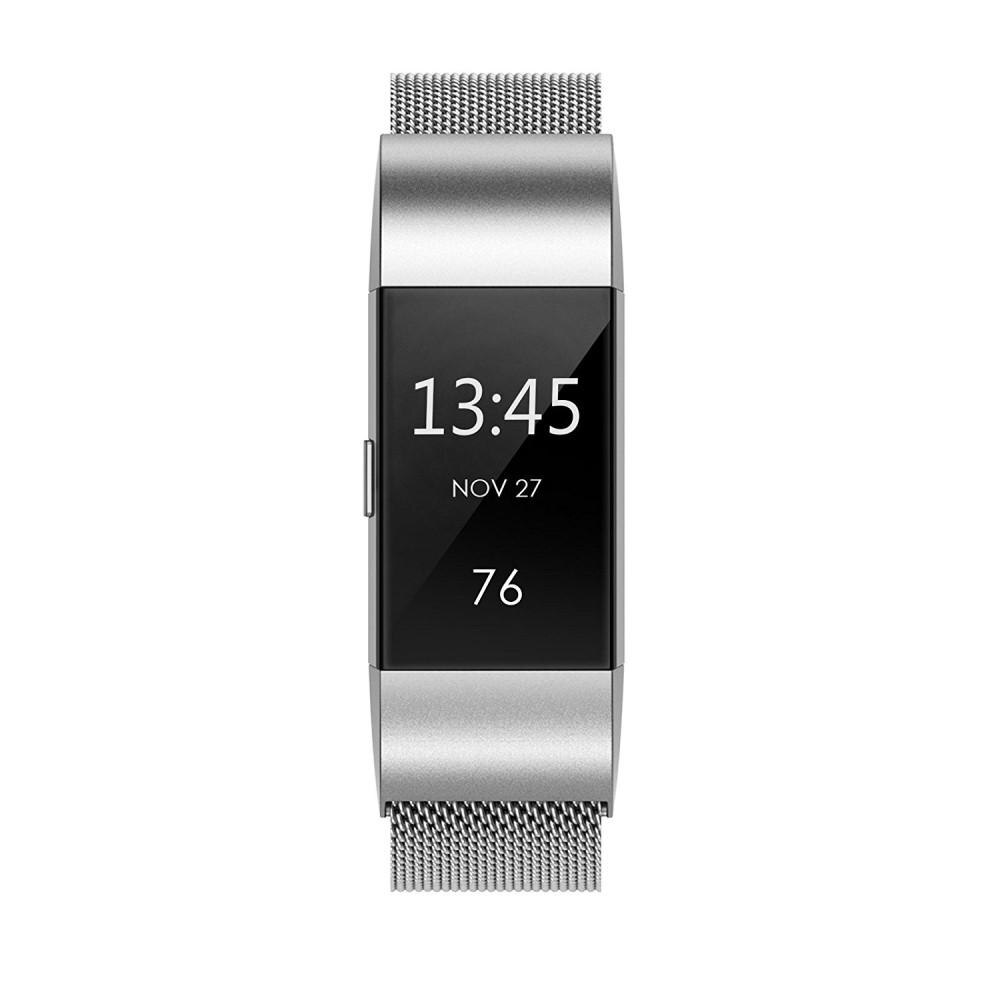 Bracelet milanais pour Fitbit Charge 2, argent