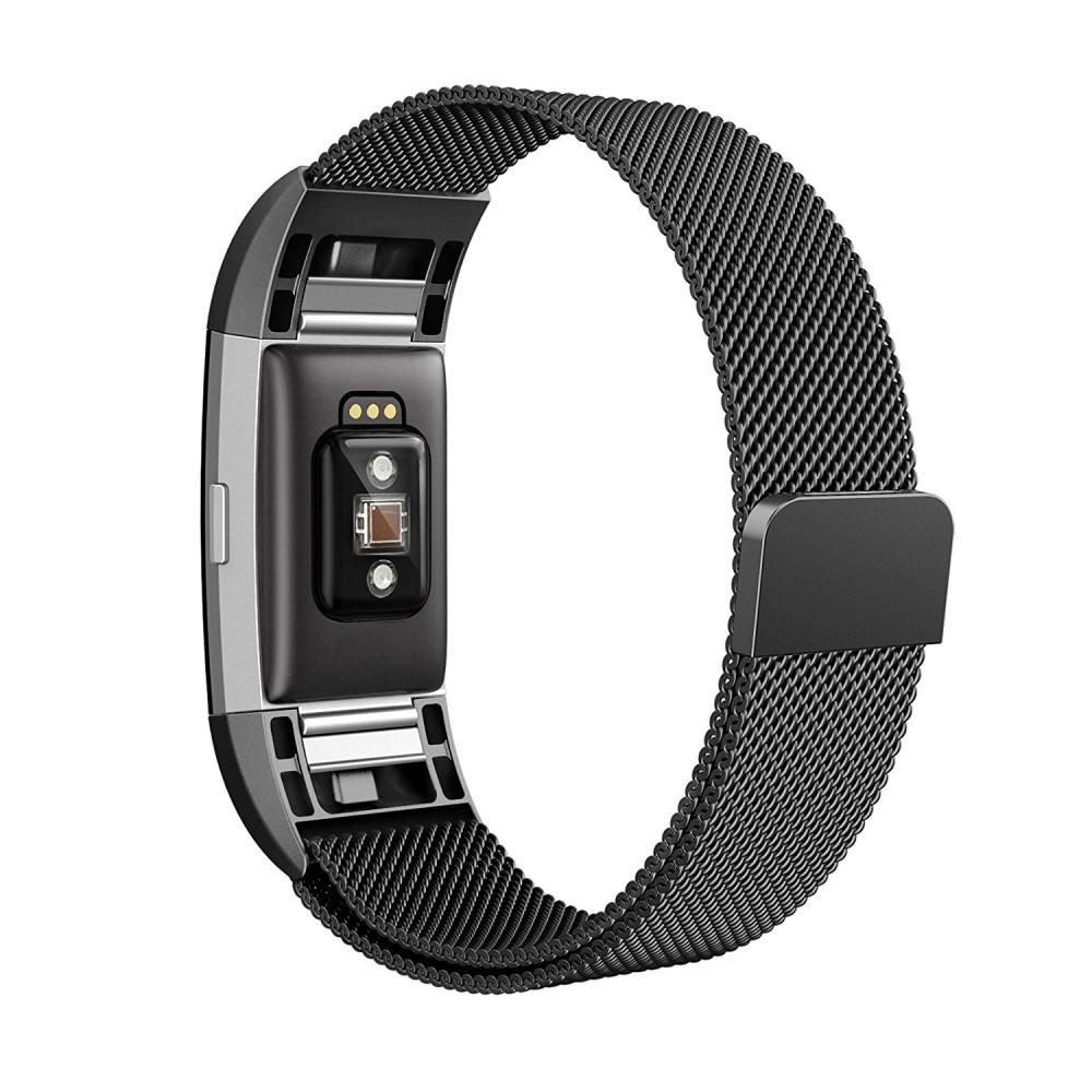 Bracelet milanais pour Fitbit Charge 2, noir