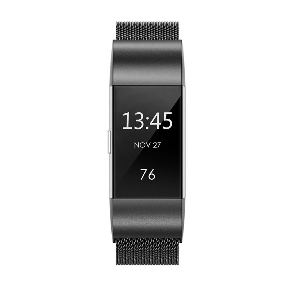 Bracelet milanais pour Fitbit Charge 2, noir