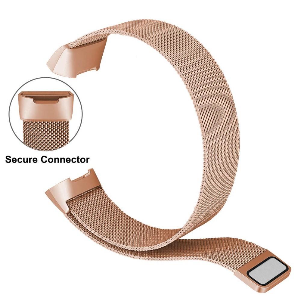 Bracelet milanais pour Fitbit Charge 3/Charge 4, Or rose