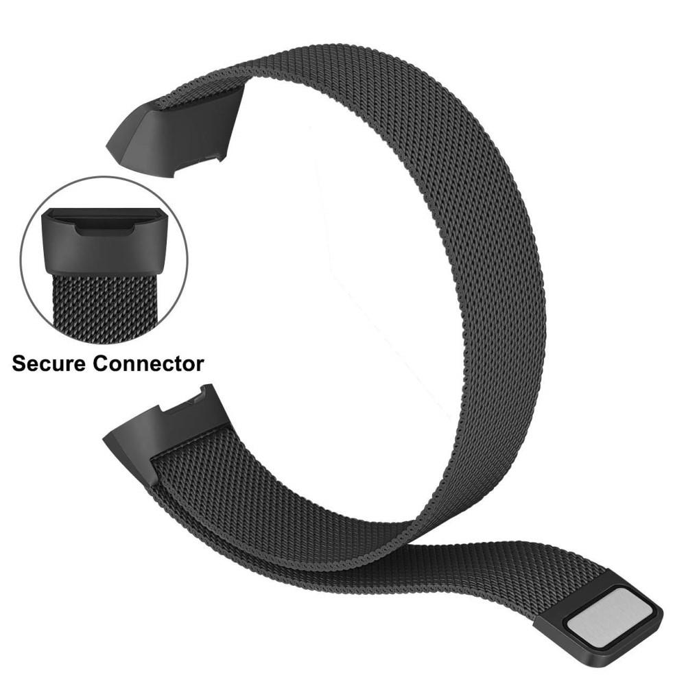 Bracelet milanais pour Fitbit Charge 3/4, noir
