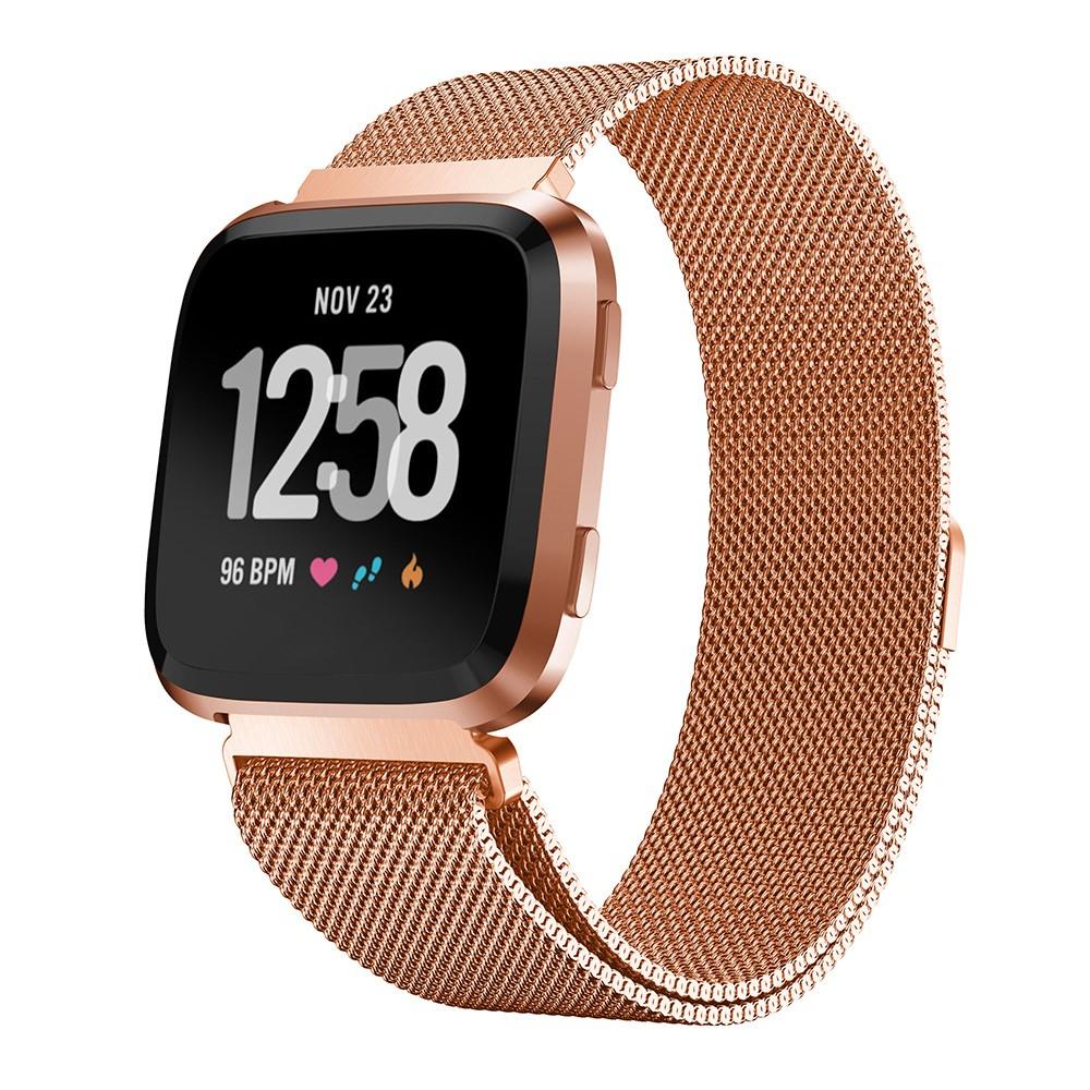 Bracelet milanais pour Fitbit Versa/Versa 2, Or rose
