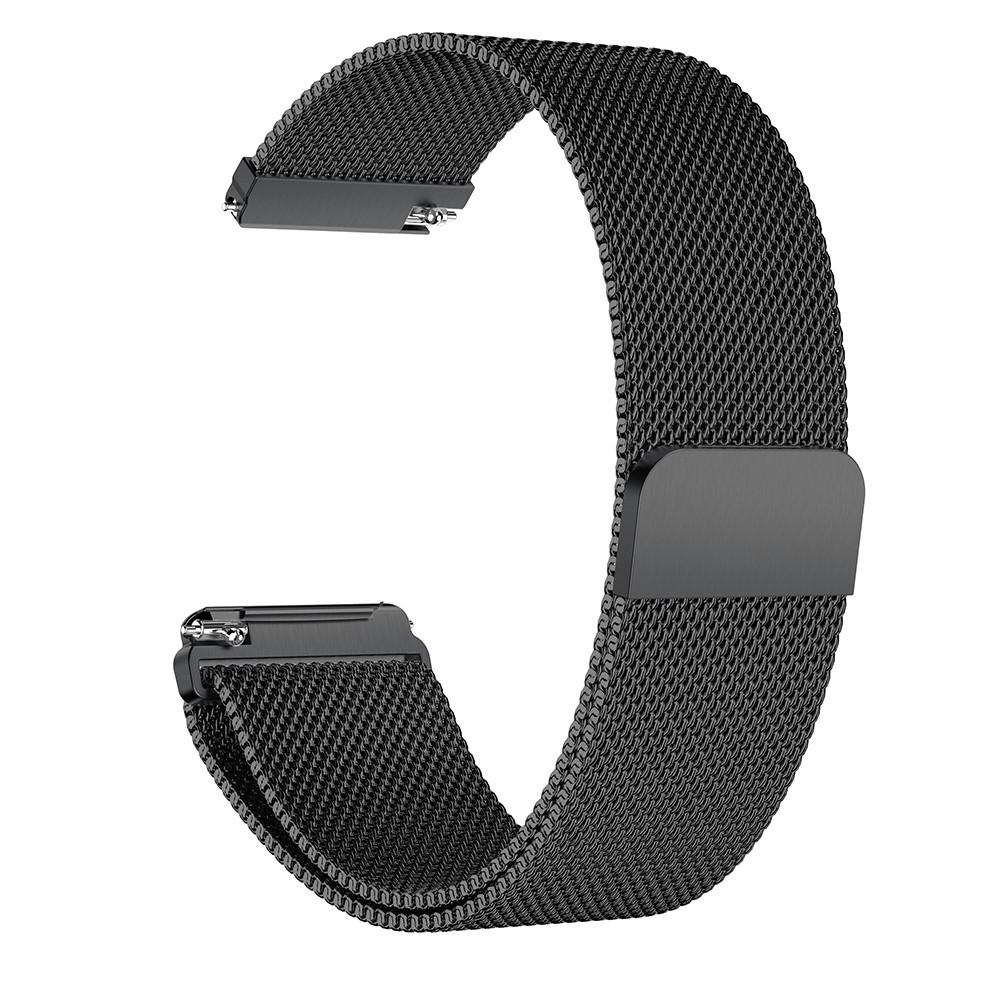 Bracelet milanais pour Fitbit Versa/Versa 2, Noir