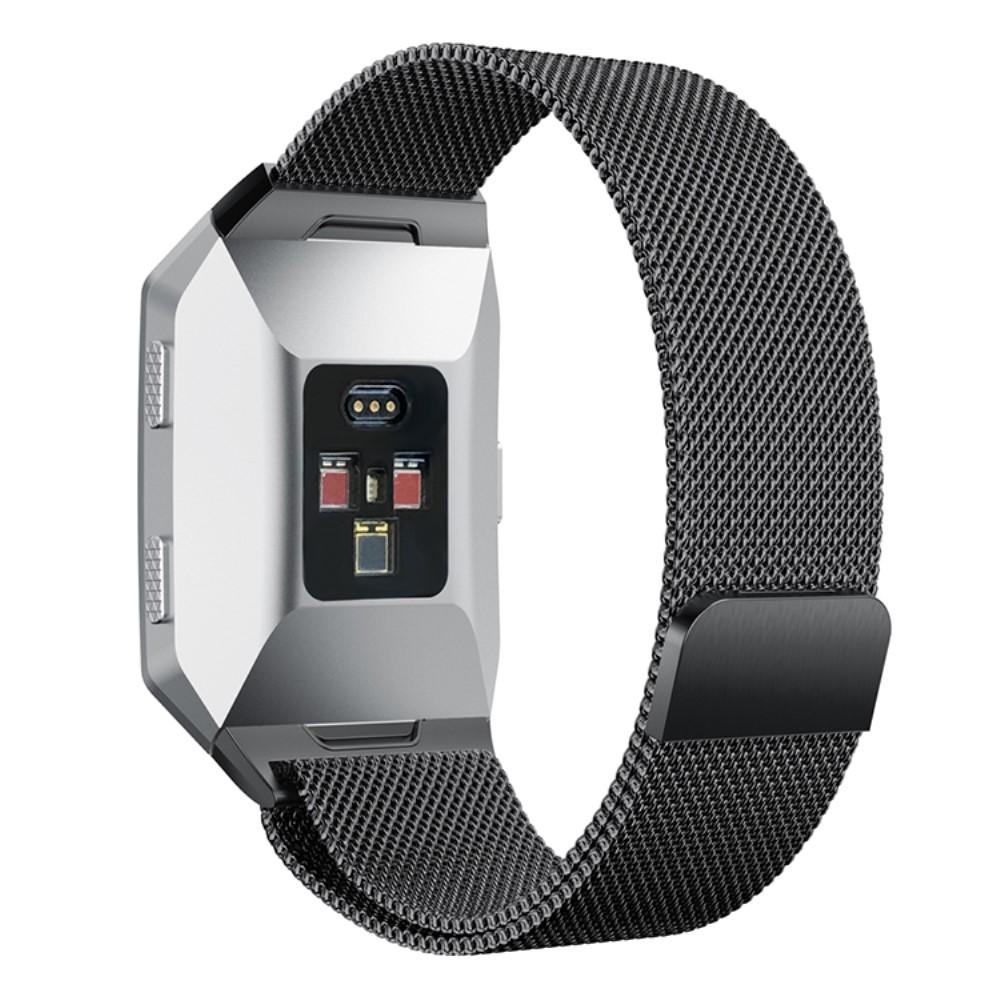 Bracelet milanais pour Fitbit Ionic, noir