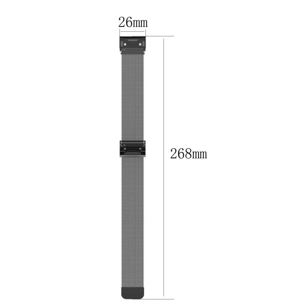 Bracelet milanais pour Garmin Tactix 8 51mm, Noir