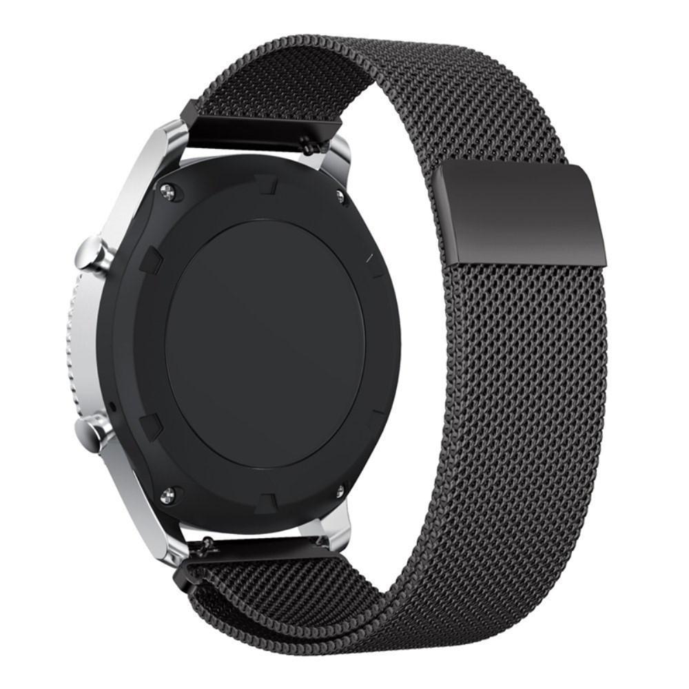 Bracelet milanais pour Samsung Gear S3 Frontier/S3 Classic, noir