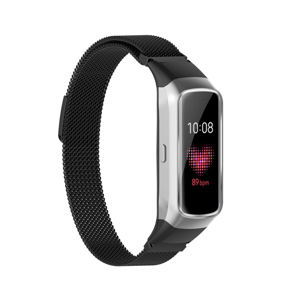 Bracelet milanais pour Samsung Galaxy Fit, noir