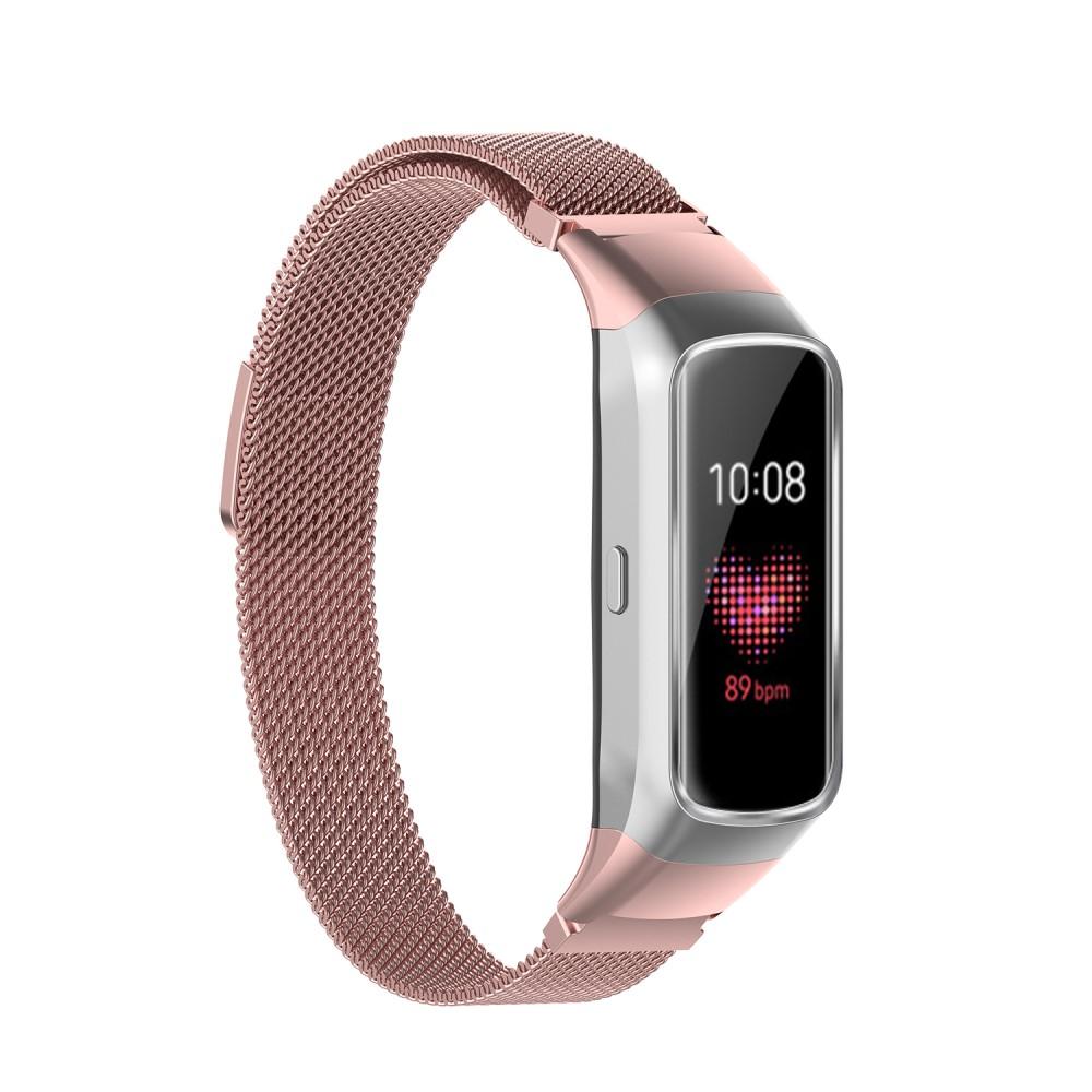 Bracelet milanais pour Samsung Galaxy Fit, rose doré