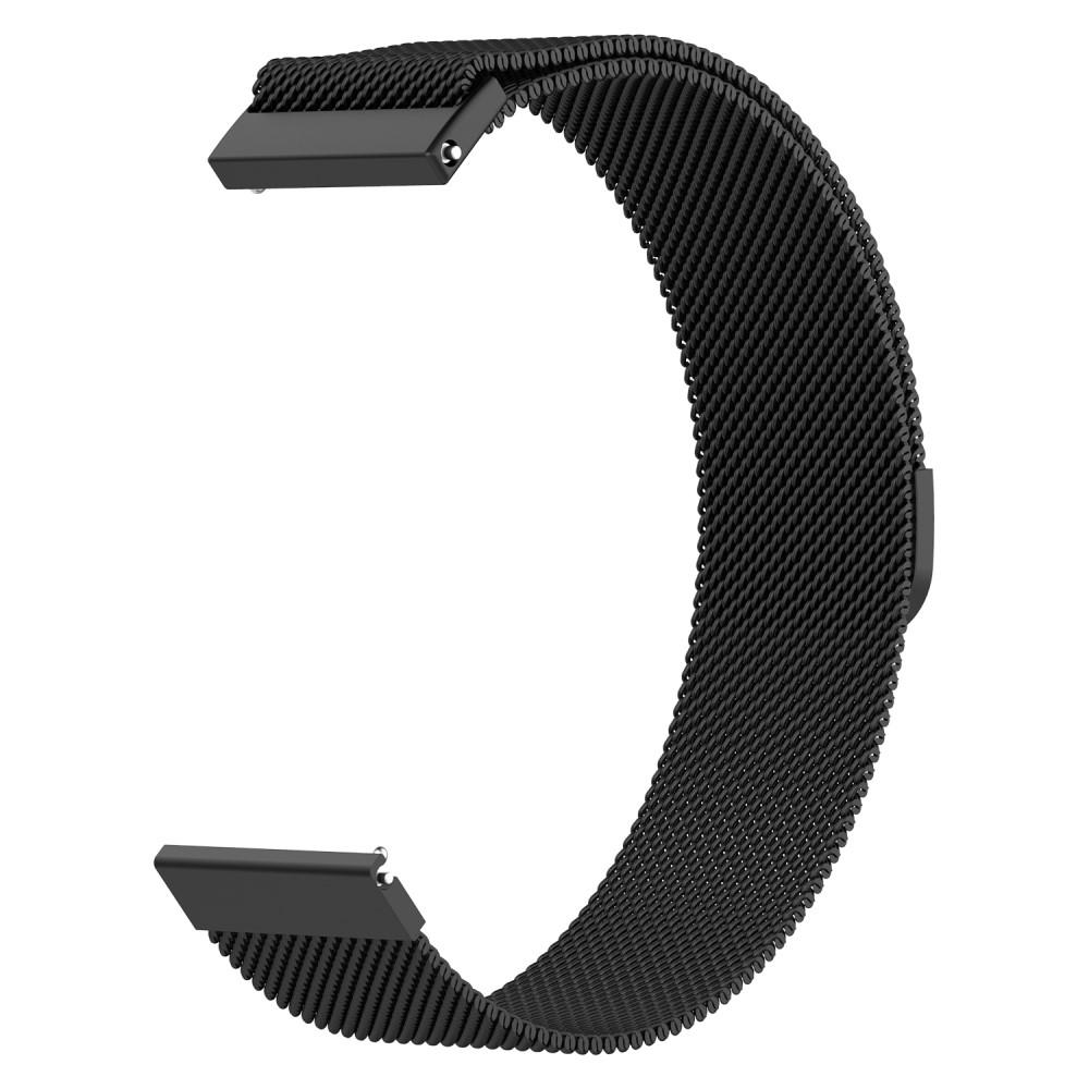 Bracelet milanais pour Samsung Galaxy Watch 46mm, noir