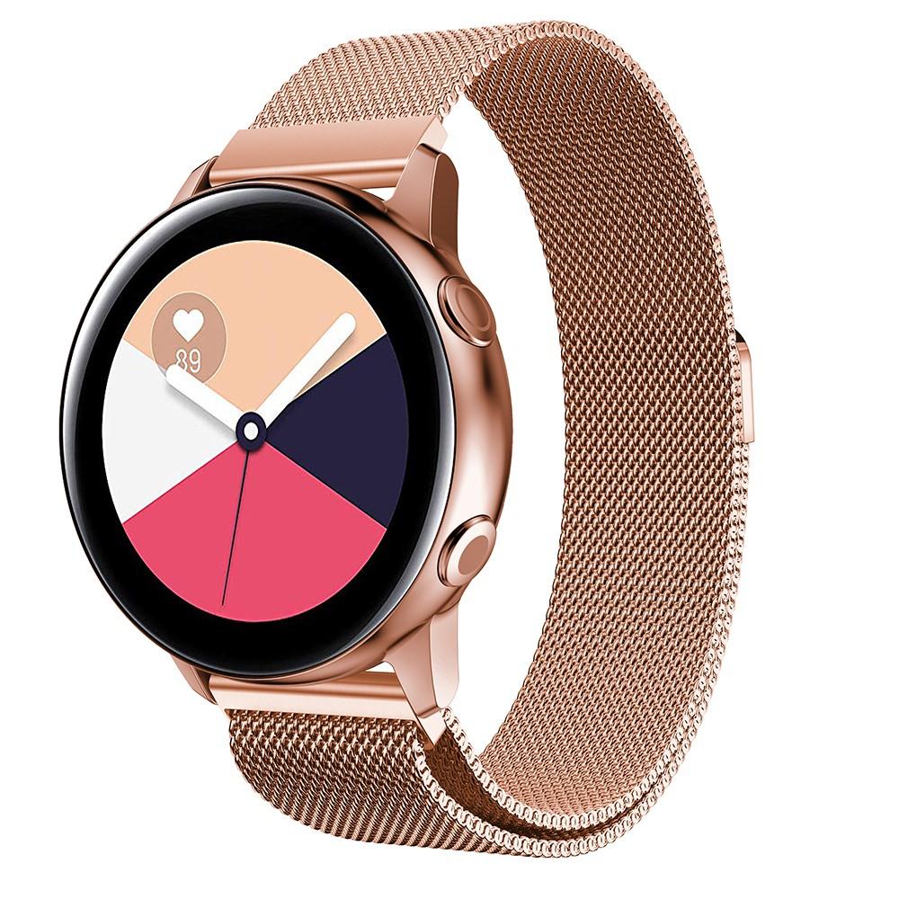 Bracelet milanais pour Samsung Galaxy Watch Active, or rose