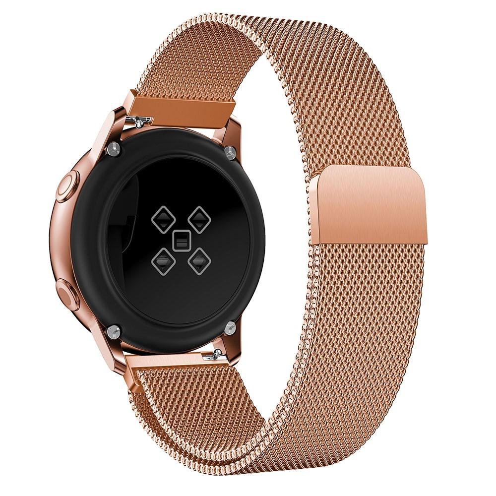 Bracelet milanais pour Samsung Galaxy Watch Active, or rose